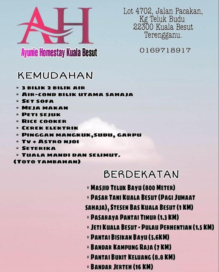 Ayuni Homestay Kuala Besut Terengganu 外观 照片